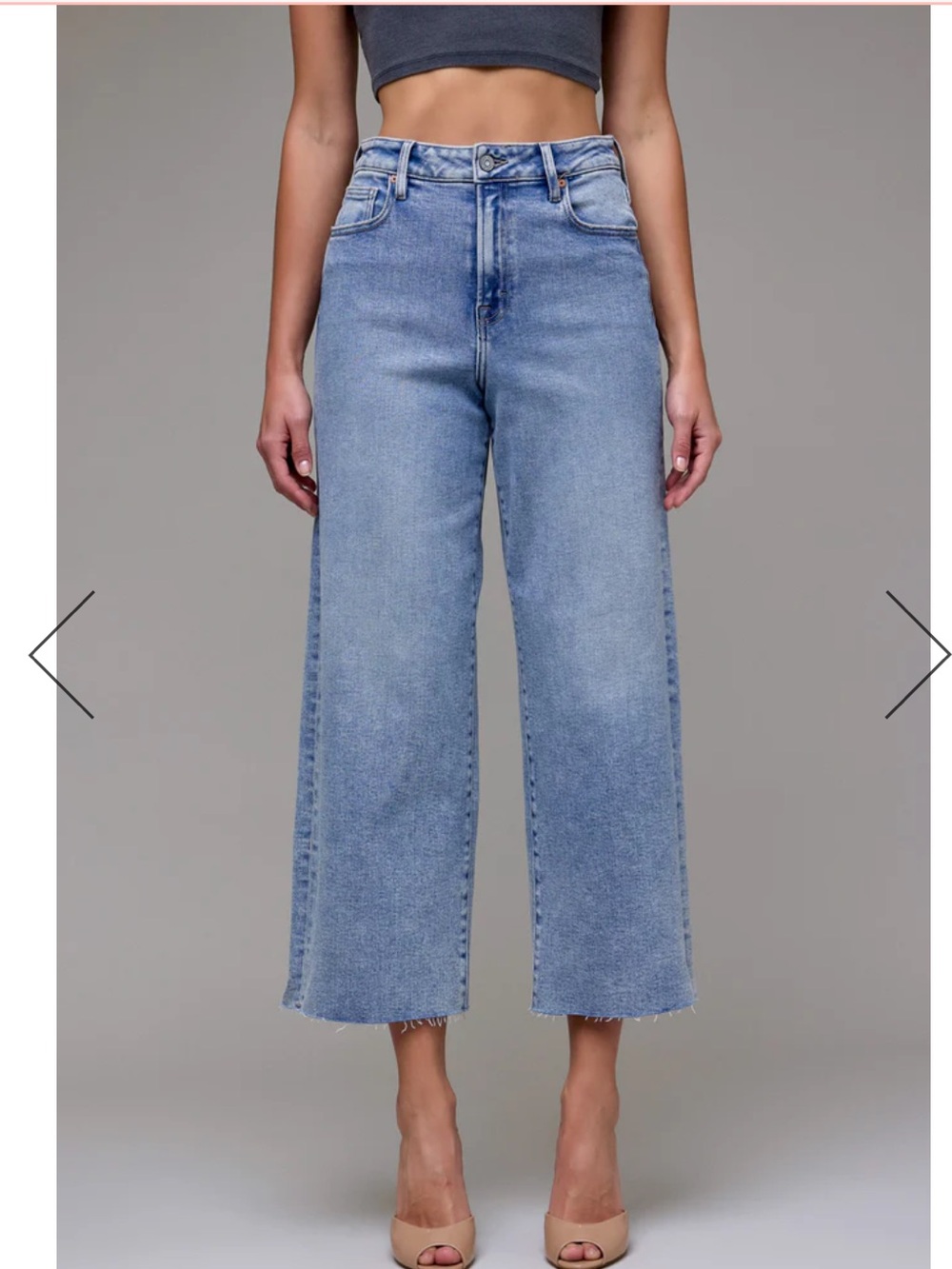 Hidden Nori High-Rise Wide Leg Crop Jeans Medium Wash Size 27
